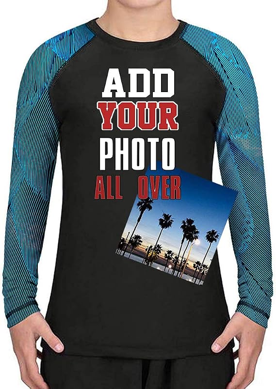 Custom Kids Pattern Rash Guards Shirt for Birthday Gift