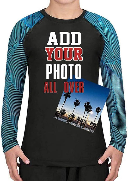 O2TEE Kids' Custom Pattern Rash Guard – Birthday Gift