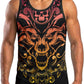 O2TEE men's boxing graphic gym tank top - Flame Wolf Black