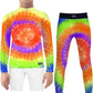 Unisex Boy's Girl's Novelty UV Protection Rashguard Tie-dye Pattern Sport Shirts Sets