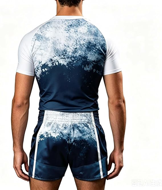 O2TEE Custom Men's Gradient Rash Guard Shirt for BJJ