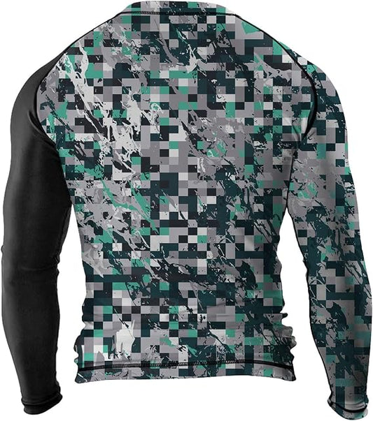 O2TEE Men's Jiu Jitsu Compression Rash Guard