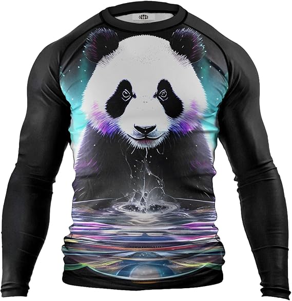 O2TEE Men BJJ Rash Guards Long Sleeve GYM MMA Shirt
