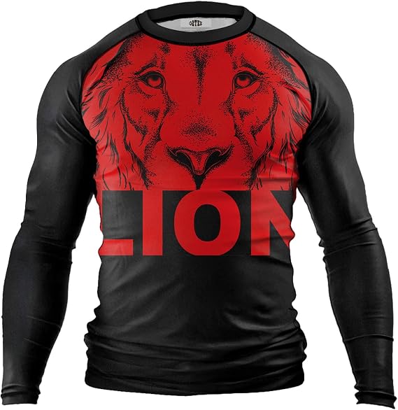 O2TEE Men BJJ Rash Guards Compression GYM MMA Shirt