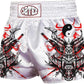 O2TEE Unisex Mask Samurai MMA Muay Thai Shorts( Youth Adult size)