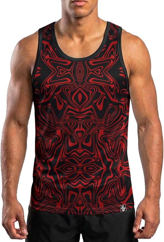 O2TEE Men's Boxing Tank Top Athletic Sleeveless Workout Vest