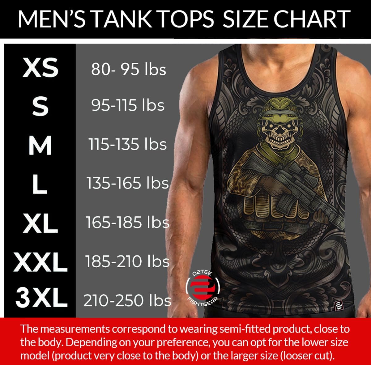 O2TEE men's boxing graphic gym tank top detail image 5
