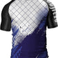 O2TEE Mens Grappling Tattoo Rash Guards Shirt Weightlifting