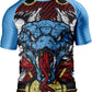 O2TEE Men's Snake BJJ Rash Guard – Blue Wolf Snake