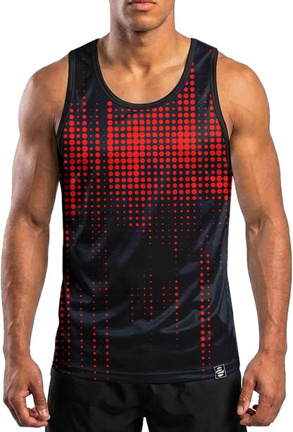 O2TEE Men's Boxing Tank Top Athletic Sleeveless Gym Shirt
