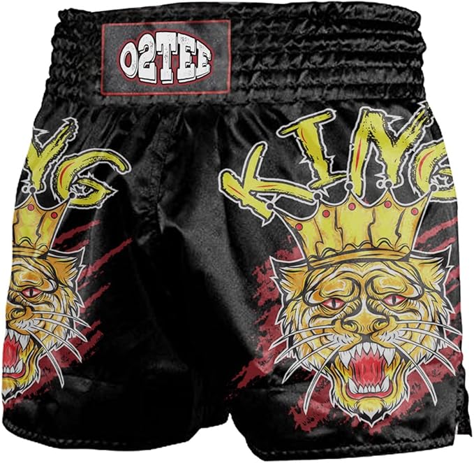 O2TEE Unisex Novelty Galaxy MMA Muay Thai Shorts for Men Women Gym Boxing Kickboxing