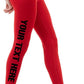 Women's Custom Capris Add Your Text Pants Compression Leggings