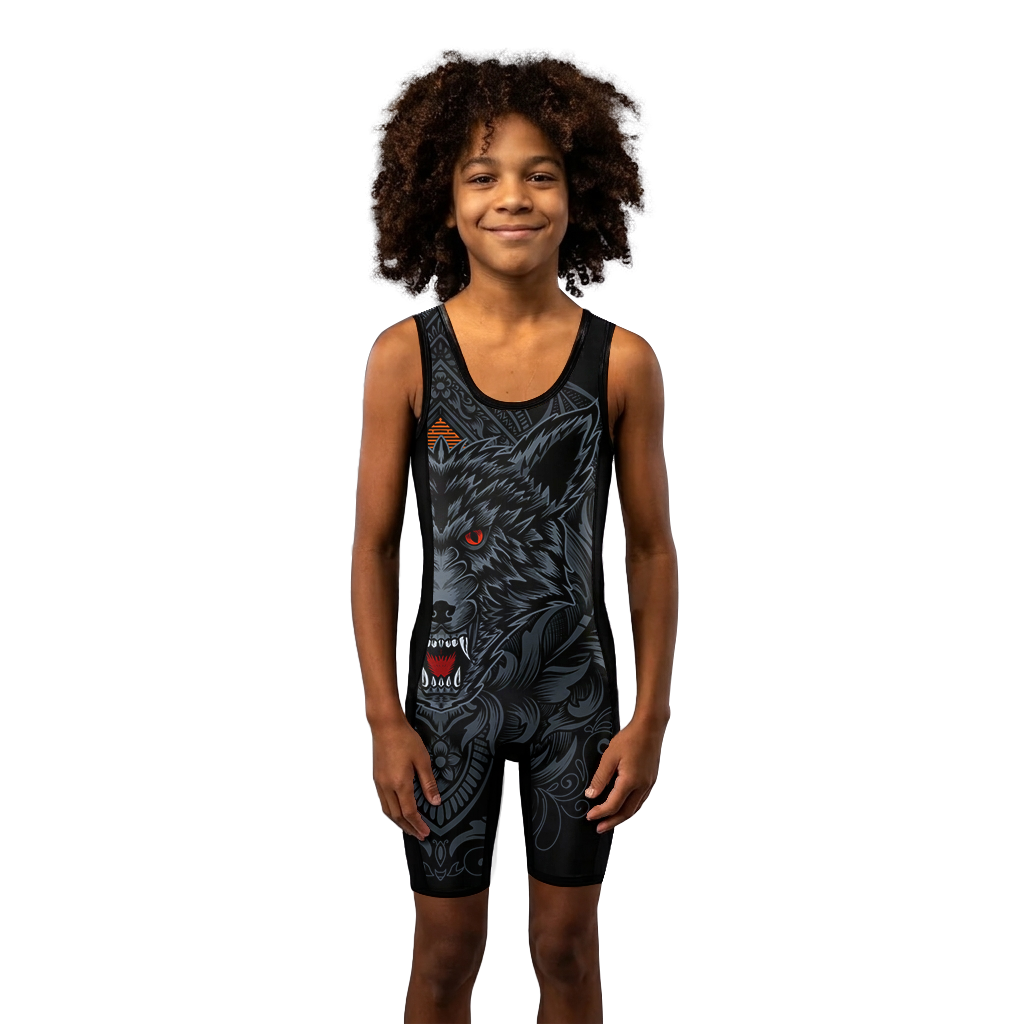 O2TEE Kid Youth Animals Powerlifting Singlet Top