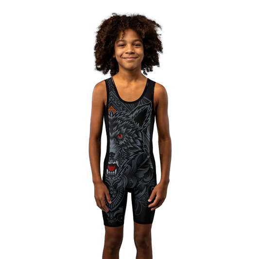 O2TEE Kid Youth Animals Powerlifting Singlet Top