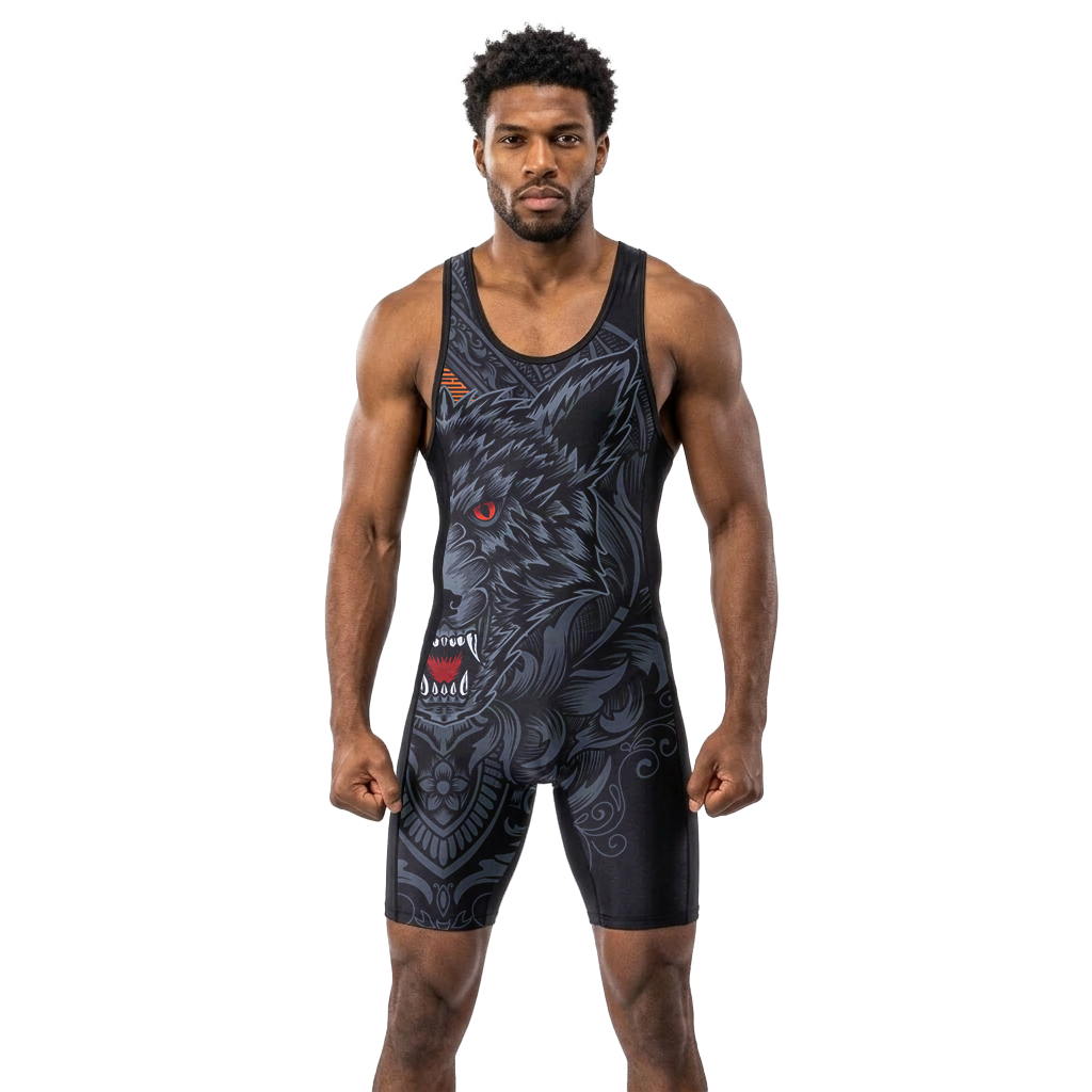 O2TEE Men Totem Animal Powerlifting Singlet for Training