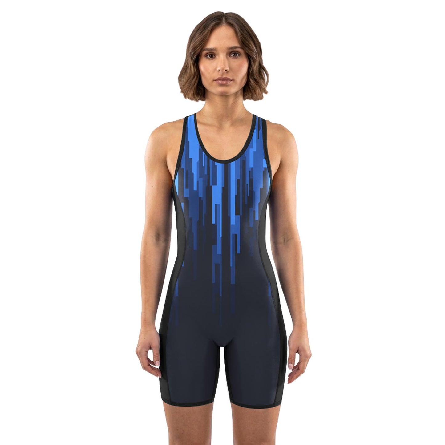 O2TEE Women's Modern Geometric Wrestling Singlet