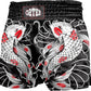 O2TEE Muay Thai Shorts Boxing Shorts MMA Kickboxing  Traditional Styles Nation Shorts