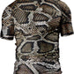 O2TEE Men's Snake BJJ Rash Guard – Natural Python