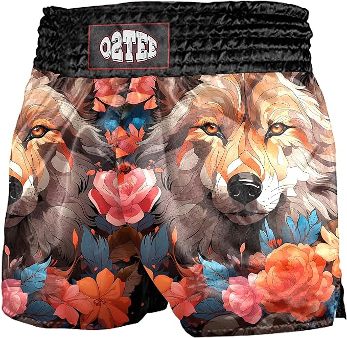 O2TEE Wolf  Muay Thai Shorts