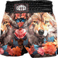 O2TEE Muay Thai Shorts Boxing Shorts MMA Kickboxing  Traditional Styles Nation Shorts