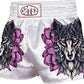 O2TEE Unisex Pink Wolf MMA Muay Thai Shorts (Youth Adult size)