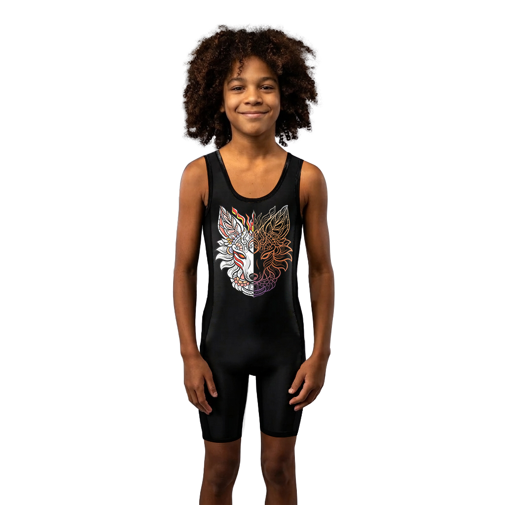 O2TEE Kid Youth Animals Powerlifting Singlet Top