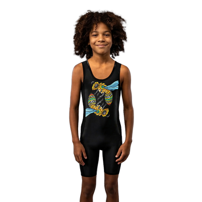O2TEE Kid Youth Animals Powerlifting Singlet Top