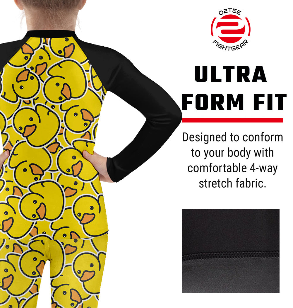 Kid Cartoon Rash Guard Shirts Spats Sets for MMA BJJ