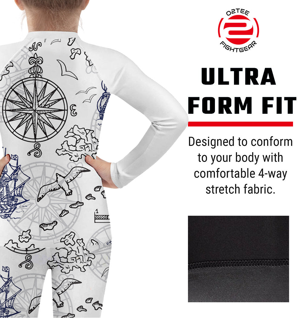 Kid Skull Compression Shirts Pants Sets for MMA BJJ