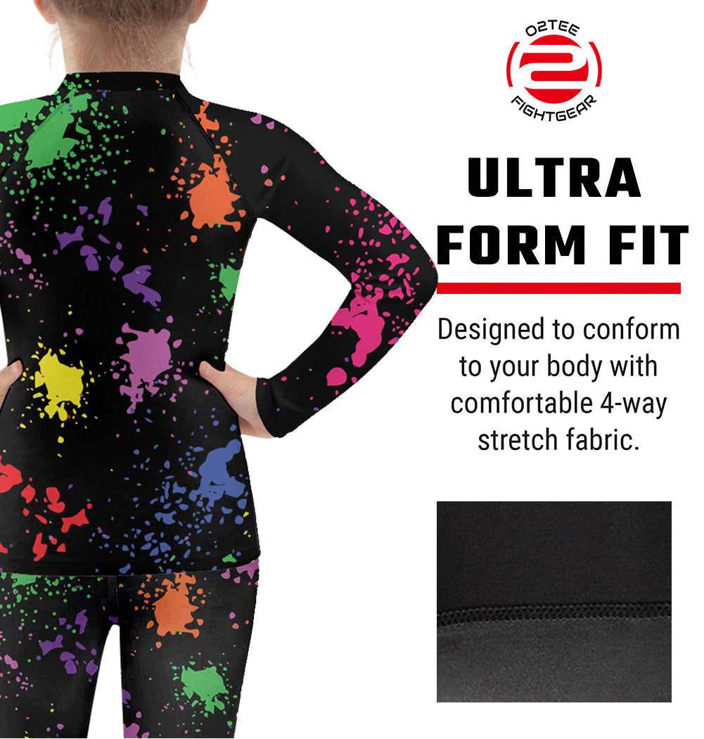 Kid Skull Compression Shirts Pants Sets for MMA BJJ