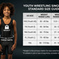 O2TEE Youth Striped Wrestling Singlet Stretch Bodysuit