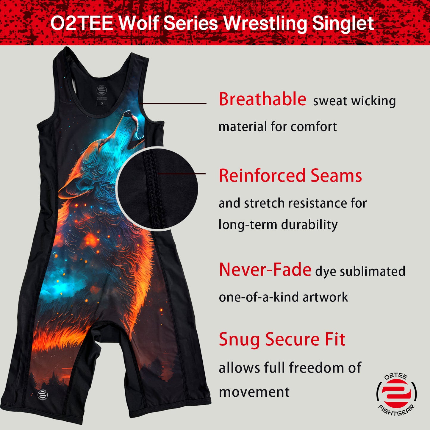 O2TEE Kid Youth Animals Powerlifting Singlet Top