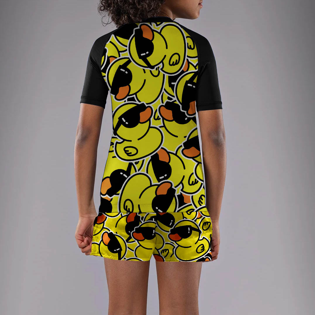 Kids Cartoon Rash Guard Muay Thai MMA Sports Suit