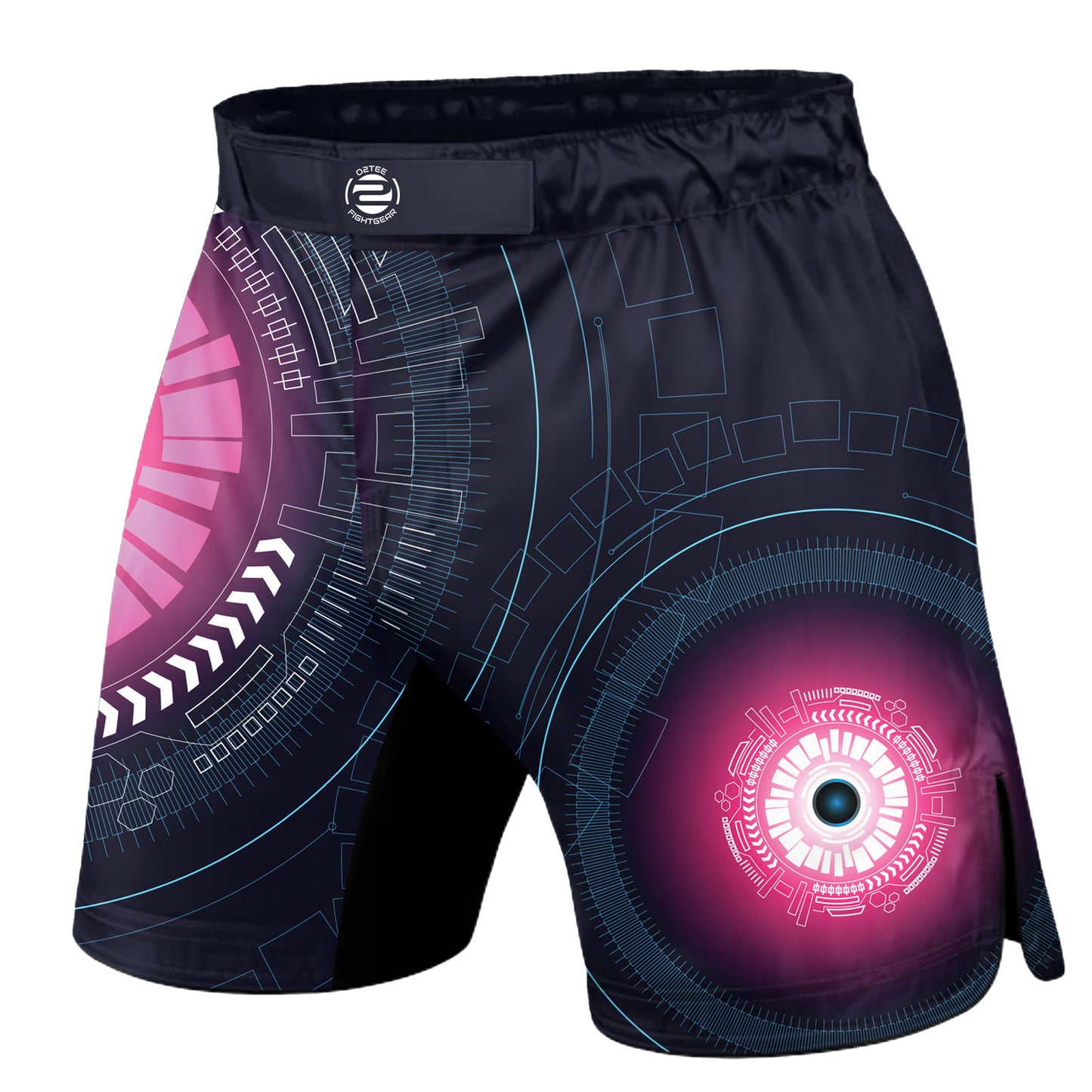 O2TEE MMA Shorts Men's Cyberpunk BJJ Grappling Trunks Techwear