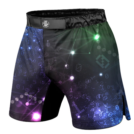 O2TEE MMA Shorts Men's Cyberpunk BJJ Grappling Trunks Techwear
