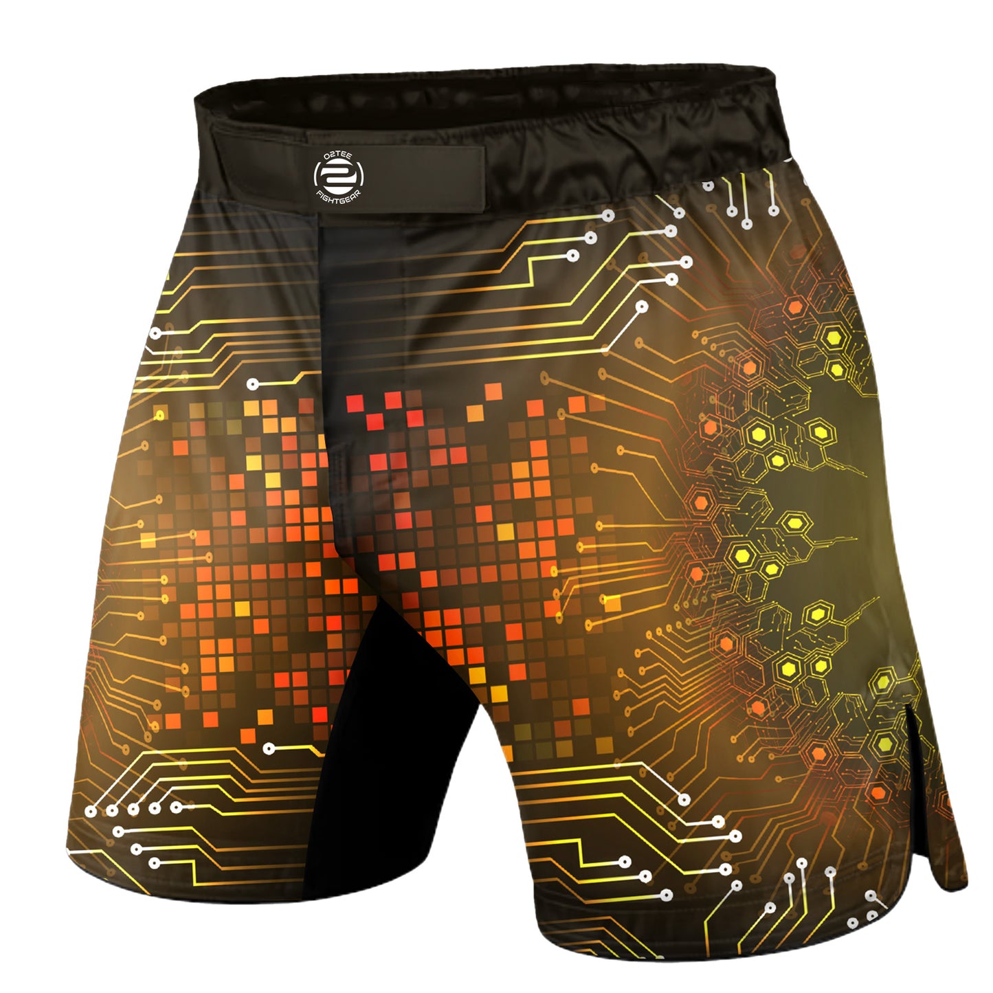 O2TEE MMA Shorts Men's Cyberpunk BJJ Grappling Trunks Techwear
