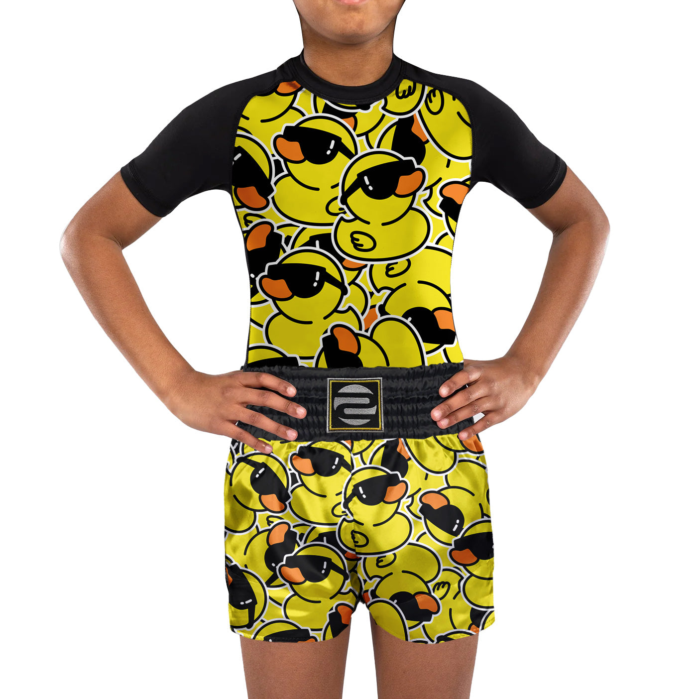 Kids Cartoon Rash Guard Muay Thai MMA Sports Suit