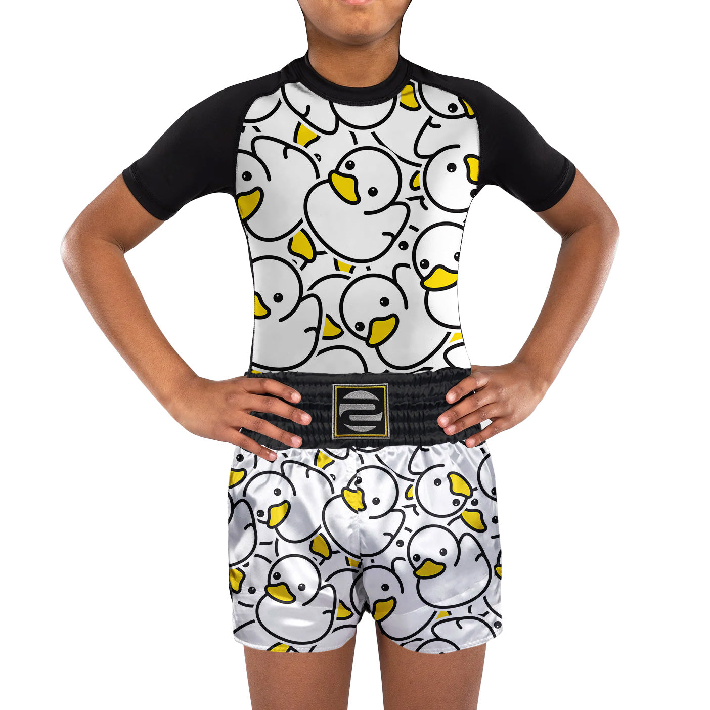 Kids Cartoon Rash Guard Muay Thai MMA Sports Suit