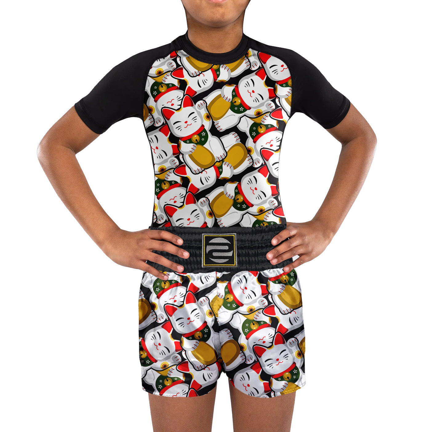 Kids Cartoon Rash Guard Muay Thai MMA Sports Suit