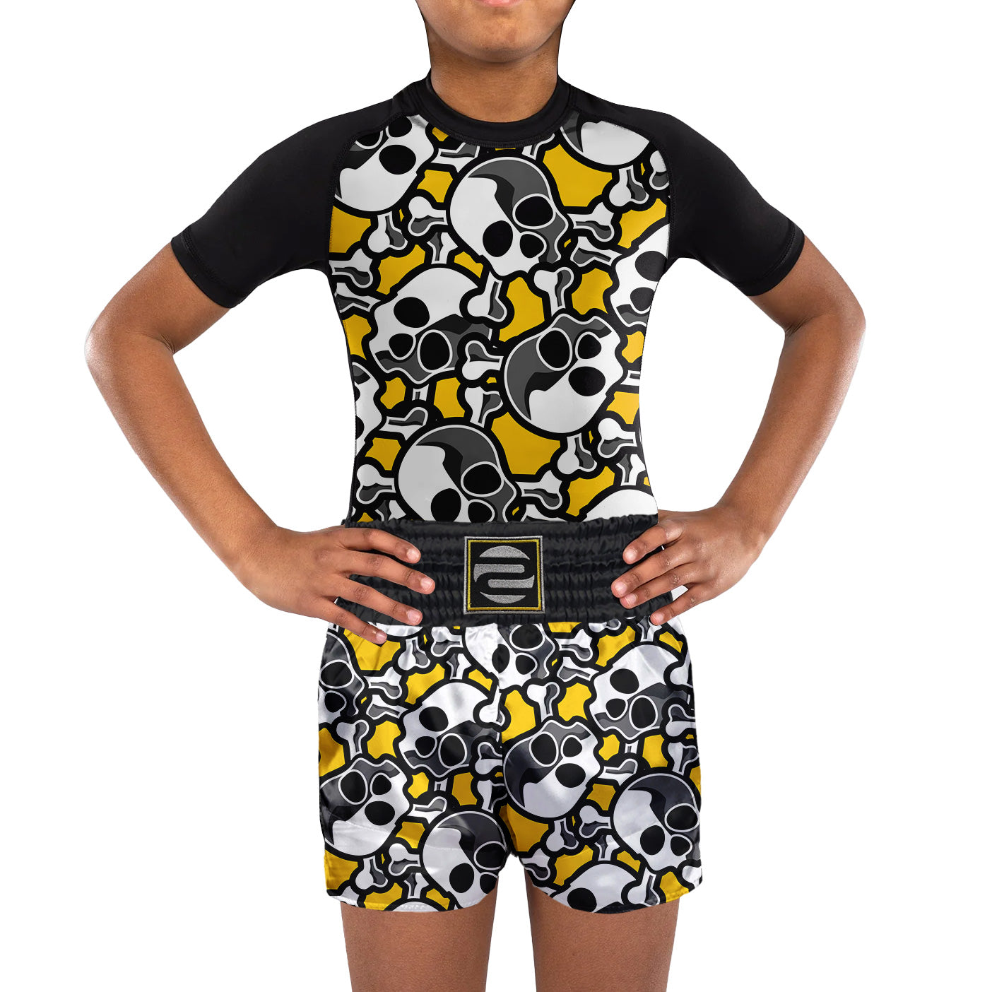 Kids Cartoon Rash Guard Muay Thai MMA Sports Suit