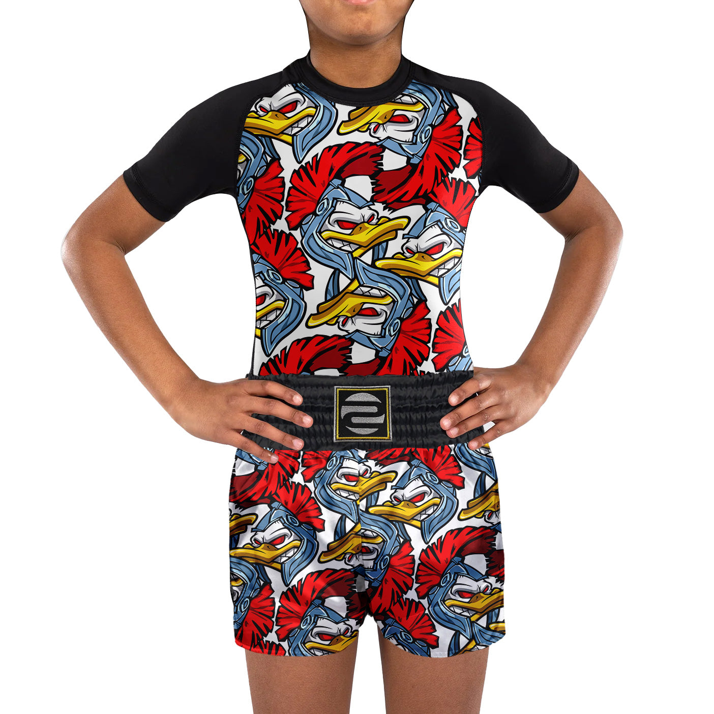 Kids Cartoon Rash Guard Muay Thai MMA Sports Suit