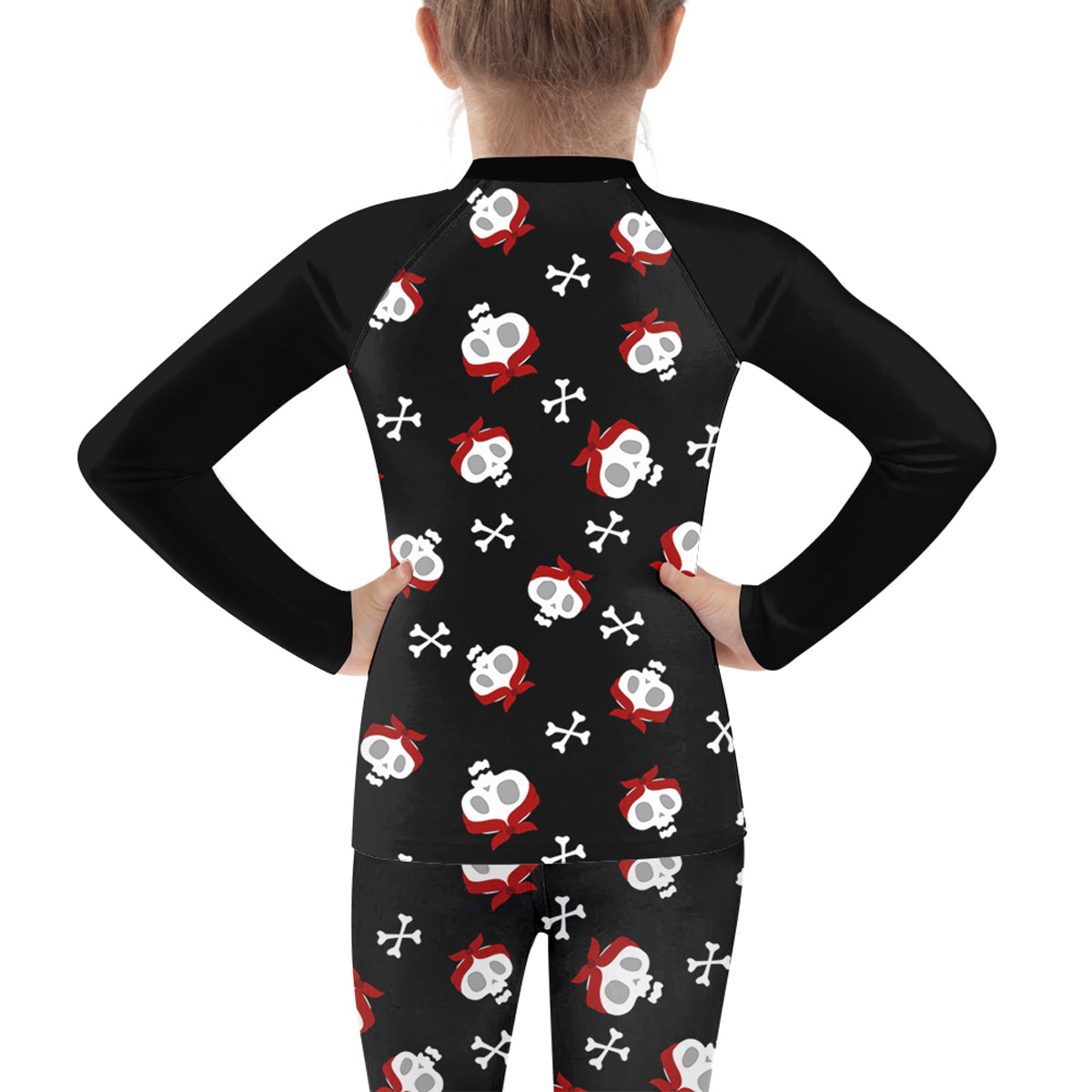 Kid Skull Compression Shirts Pants Sets for MMA BJJ