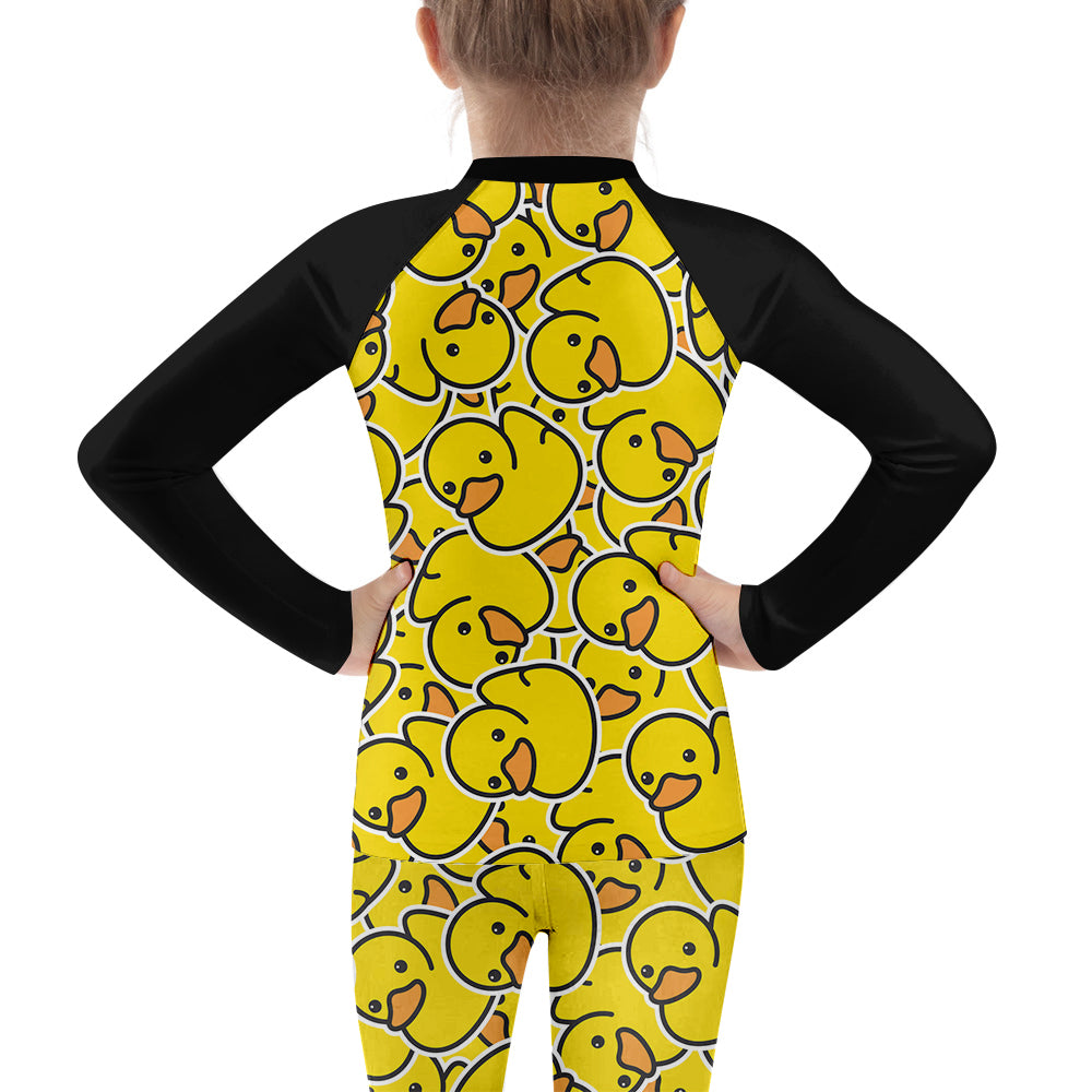 Kid Cartoon Rash Guard Shirts Spats Sets for MMA BJJ