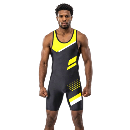 O2TEE Men's Sleek Tech Wrestling Singlet for Athletes