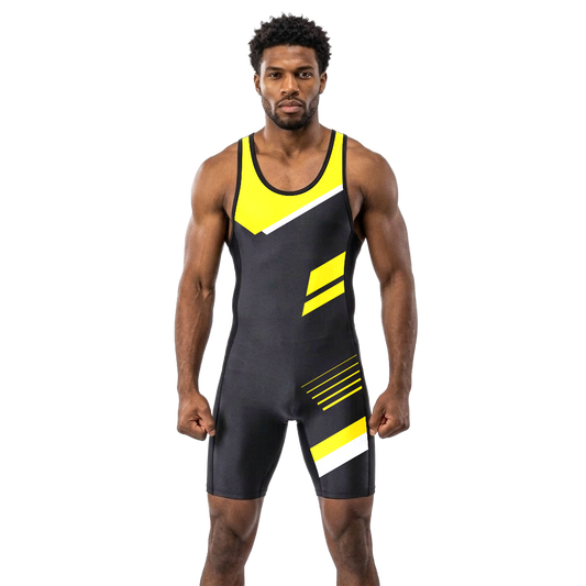 O2TEE Men's Sleek Tech Wrestling Singlet for Athletes