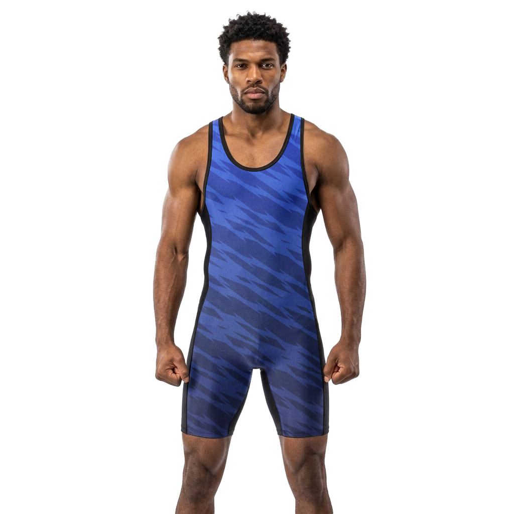 O2TEE Men's Sleek Tech Wrestling Singlet for Athletes