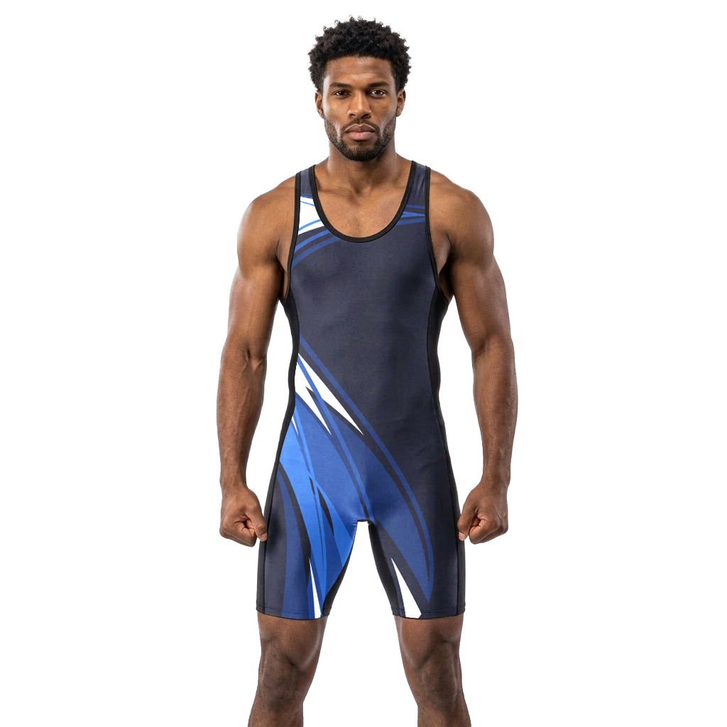 O2TEE Men's Sleek Tech Wrestling Singlet for Athletes