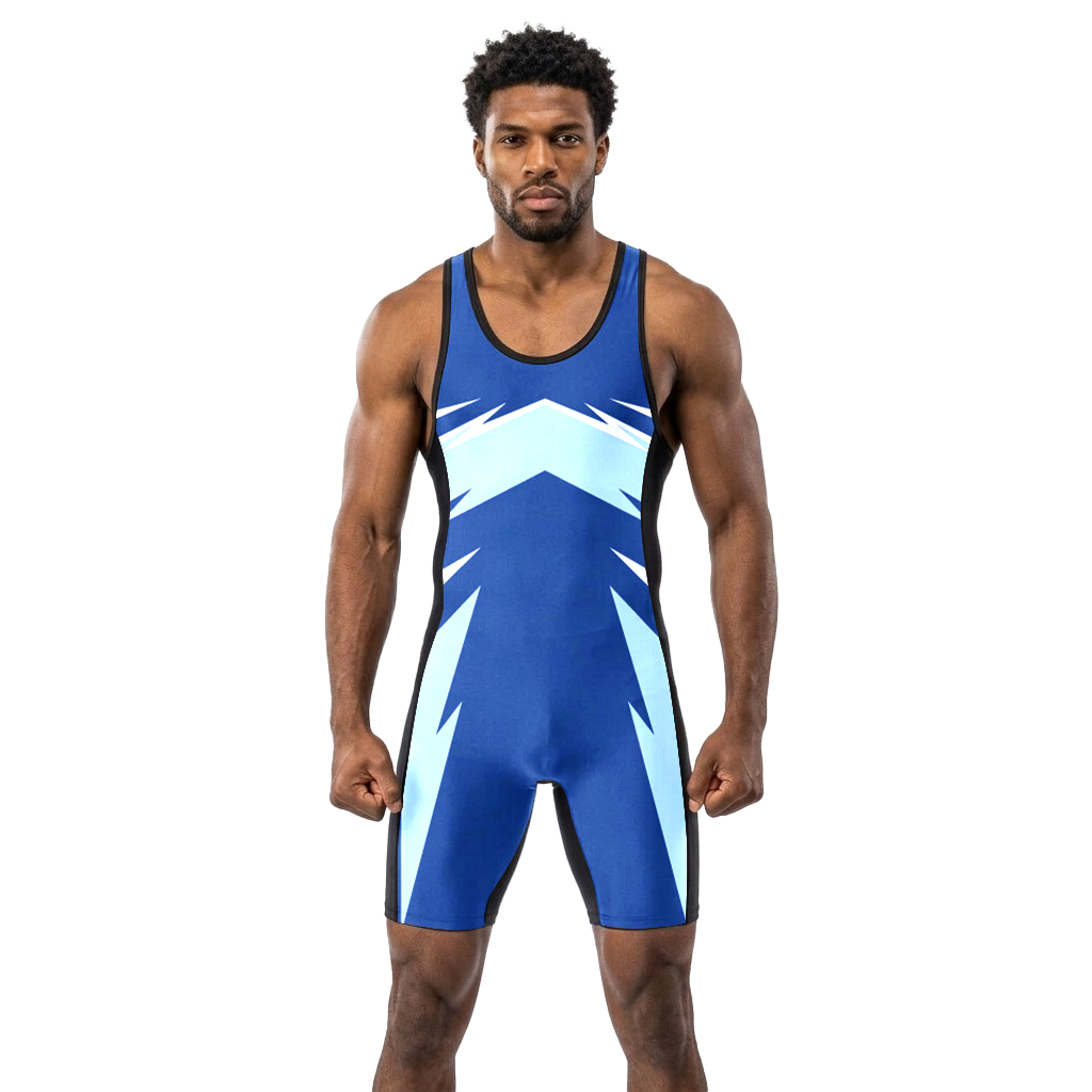 O2TEE Men's Sleek Tech Wrestling Singlet for Athletes