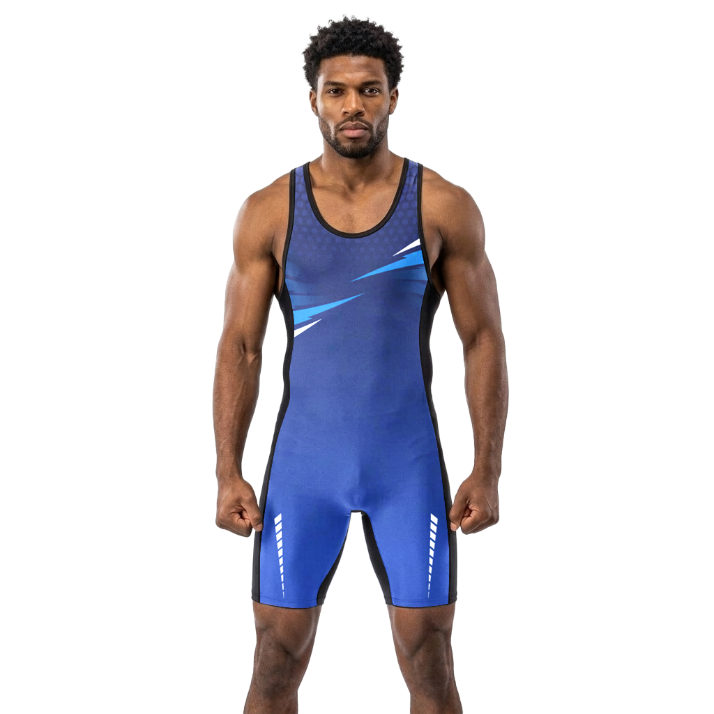 O2TEE Men's Sleek Tech Wrestling Singlet for Athletes