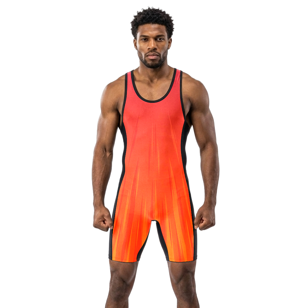 O2TEE Men's Sleek Tech Wrestling Singlet for Athletes